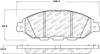 Stoptech 305.1649 13-19 Nissan Pathfinder Street Select Brake Pads - Front