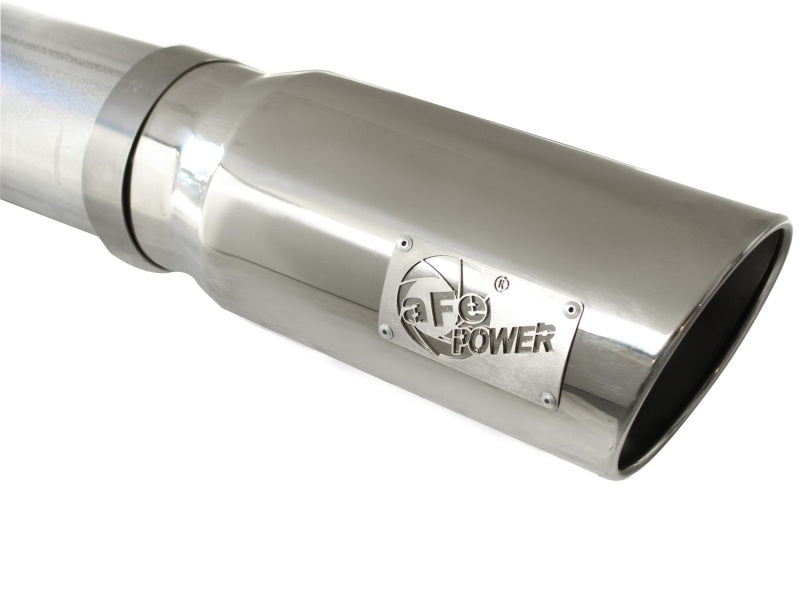 AFE 49-04040-P 5in DPF-Back Alum Steel Exhaust System Polished Tip fits GM Dies
