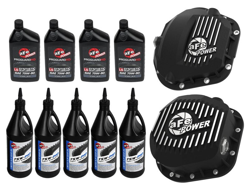 aFe 46-7703AB Power Front/Rear Diff Cover Kit w/ Oil 99-16 fits Ford F-250/F-350 V8 (Dana 60/Super 60 & Sterling)