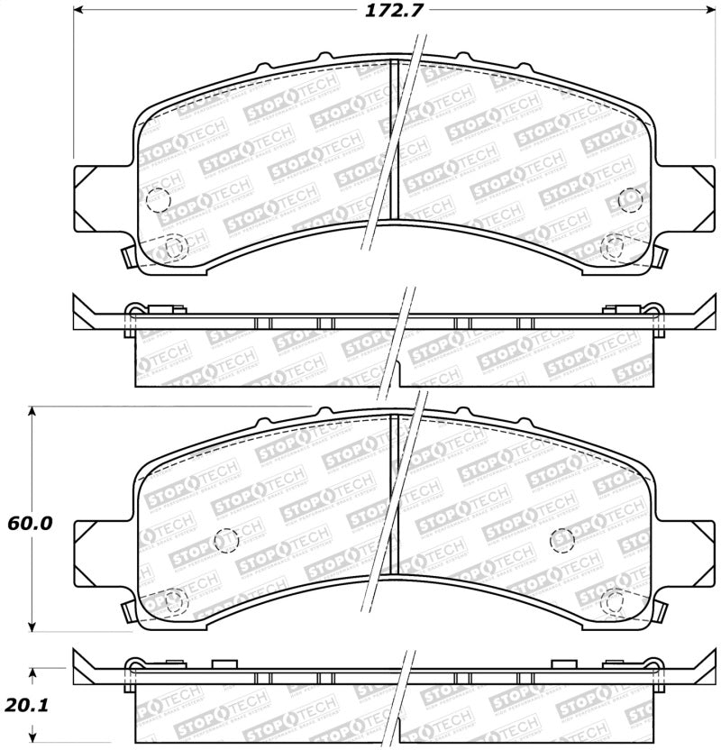 StopTech 308.0974 Street Brake Pads