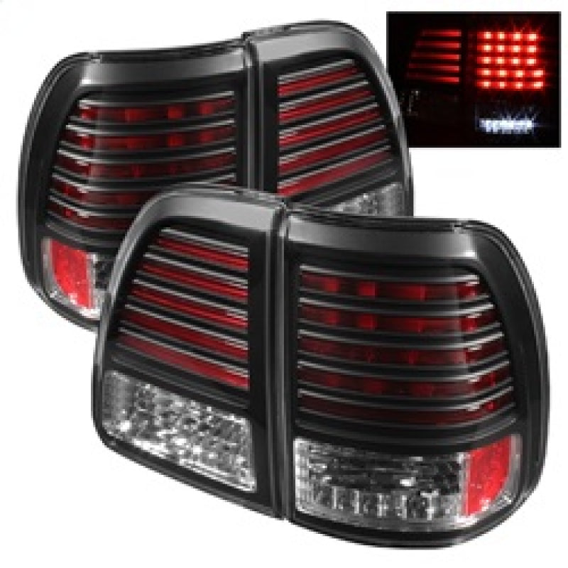 Spyder 5007537 fits Toyota 98-05 Land Cruiser LED Tail Lights Black ALT-YD-TLAN