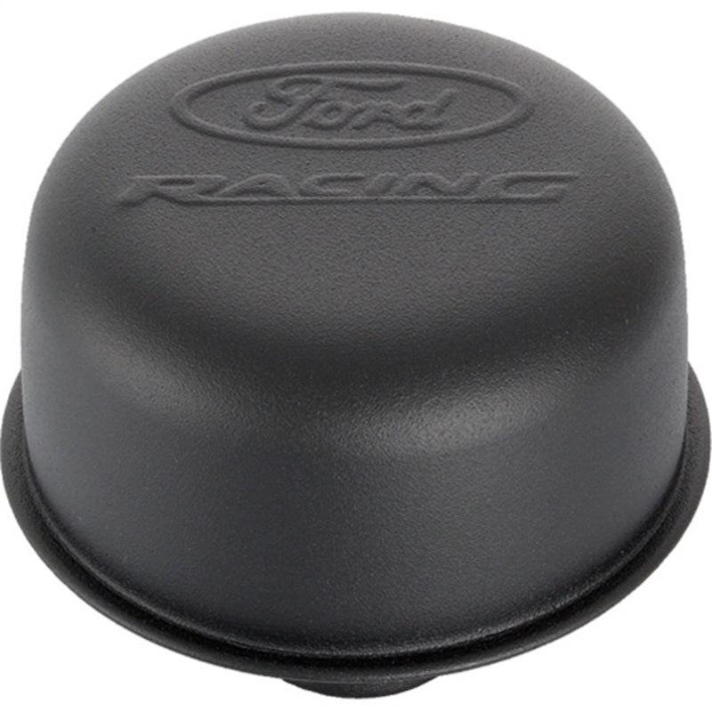 Ford Racing 302-216 Black Crinkle Finish Breather Cap w/ Logo - Twist Type