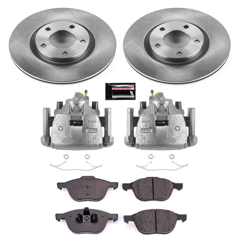 PowerStop KCOE125C 2008 fits Mazda 3 Front Autospecialty Brake Kit w/Calipers