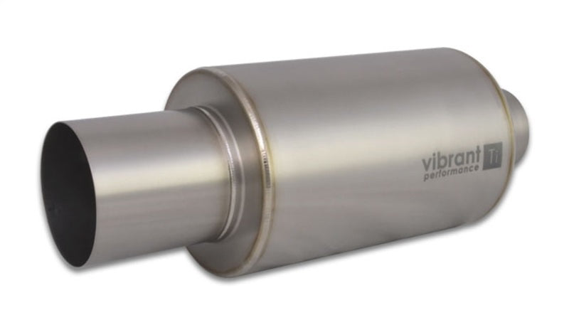 Vibrant 17563 um Muffler w/Straight Cut Natural Tip 3in. Inlet / 3in. Outlet