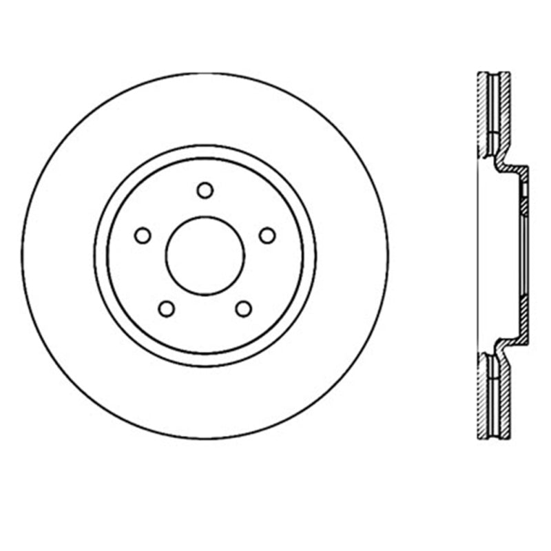 Stoptech 127.42100R fits Infiniti G37 / Nissan 370Z SportStop Slotted & Drilled Front Right Rotor