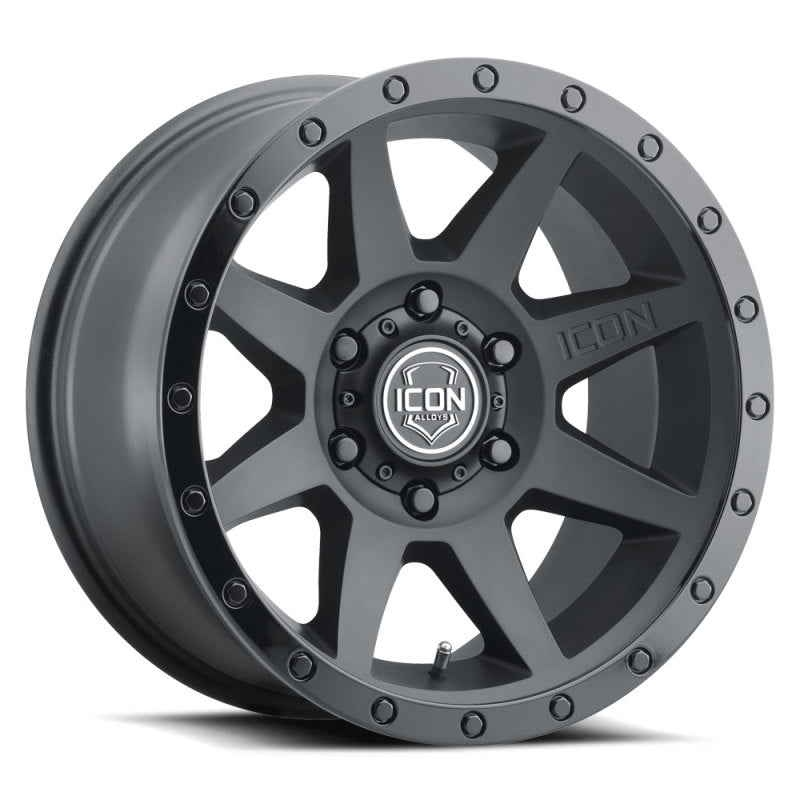 ICON 1817859057DB Rebound 17x8.5 6x5.5 25mm Offset 5.75in BS 95.1mm Bore Double Black Wheel