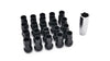 ISR Performance IS-12125-BLK Steel 50mm Open Ended Lug Nuts M12x1.25 - Black