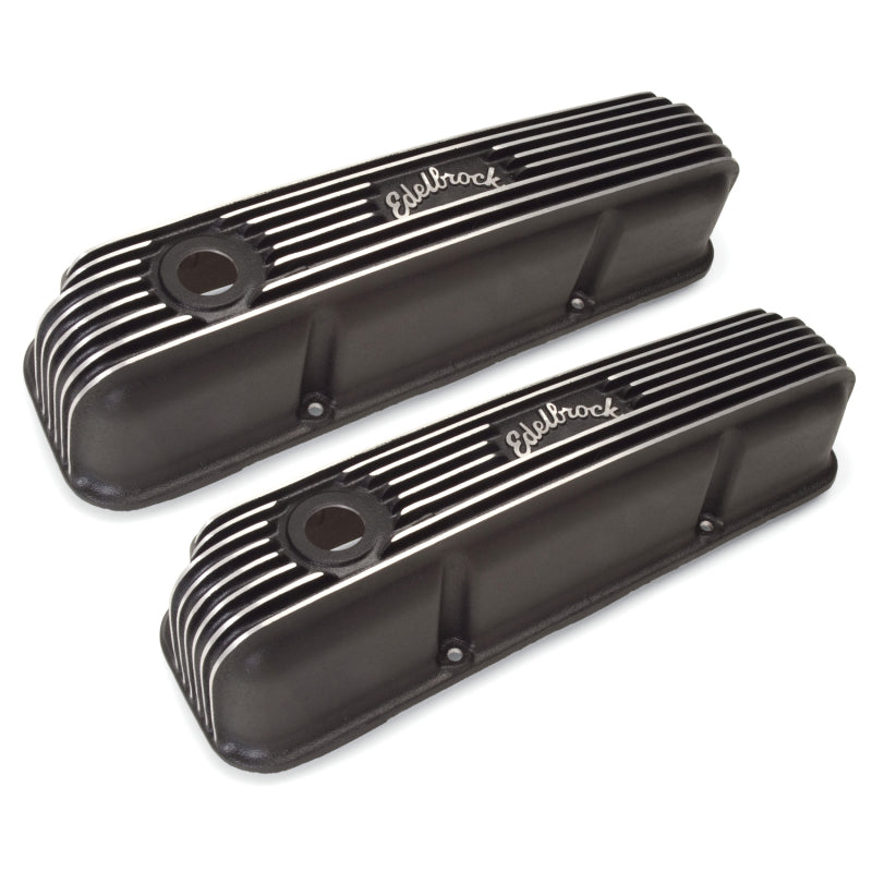 Edelbrock 41623 Valve Cover Classic Series fits Ford 1958-1976 FE V8 Black