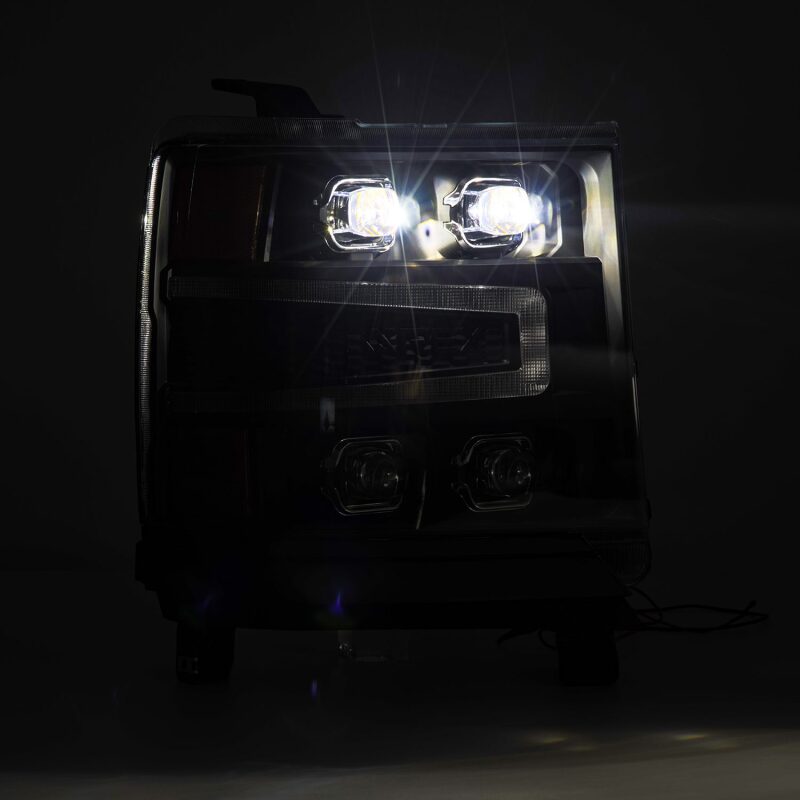 AlphaRex 880237 16-18 fits Chevy 1500HD NOVA-Series LED Proj Headlights BK w/