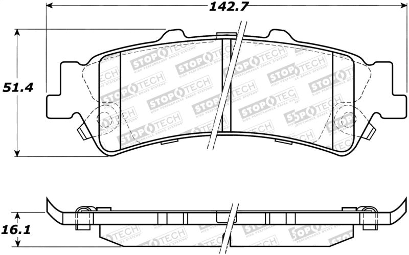 Stoptech 305.0792 Street Select Brake Pads