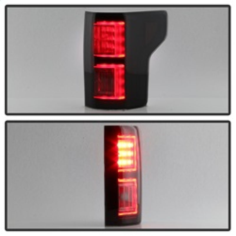 Spyder 5083685 fits Ford 15-20 F150 2017 Light Bar LED Tail Lights - Black Smok