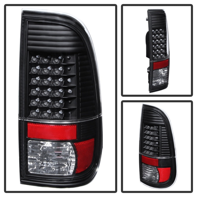 9027680 Xtune fits Ford 08-15 Super Duty LED Tail Lights Black ALT-JH-FS08-LED