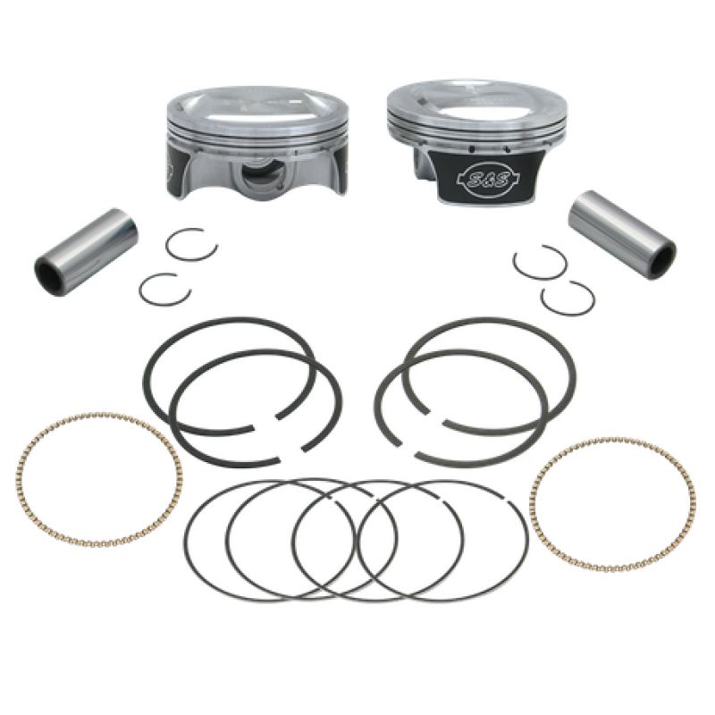 S&S 106-0434 Cycle 2007+ BT 3-7/8in x 4-3/8in Piston Set - .010in
