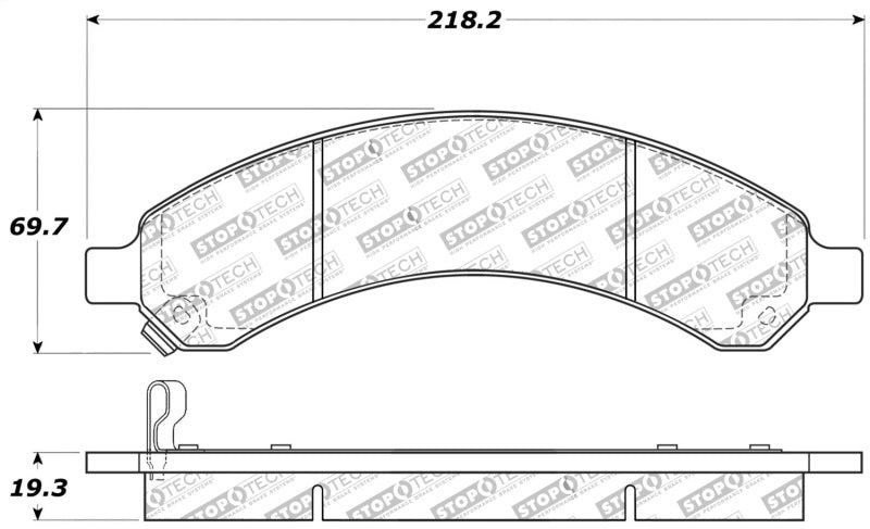 Stoptech 309.0989 Sport Brake Pads w/Shims - Front