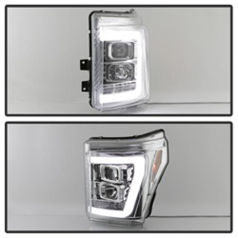 Spyder 5084705 fits Ford 11-16 F-250/F-350 V2 Projector Headlights - Light Bar