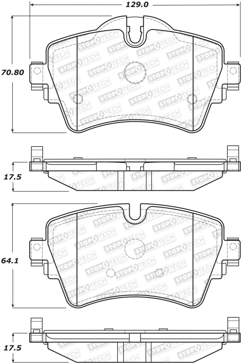 Stoptech 308.1801 Street Brake Pads - Front