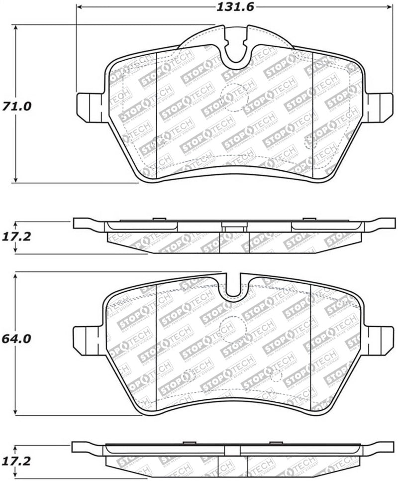 Stoptech 305.1204 Street Select Brake Pads - Front