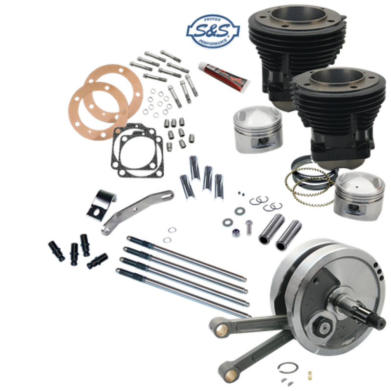 S&S Cycle 91-9126 70-84 BT 93in Sidewinder Big Bore Stroker Kit - Gloss Black