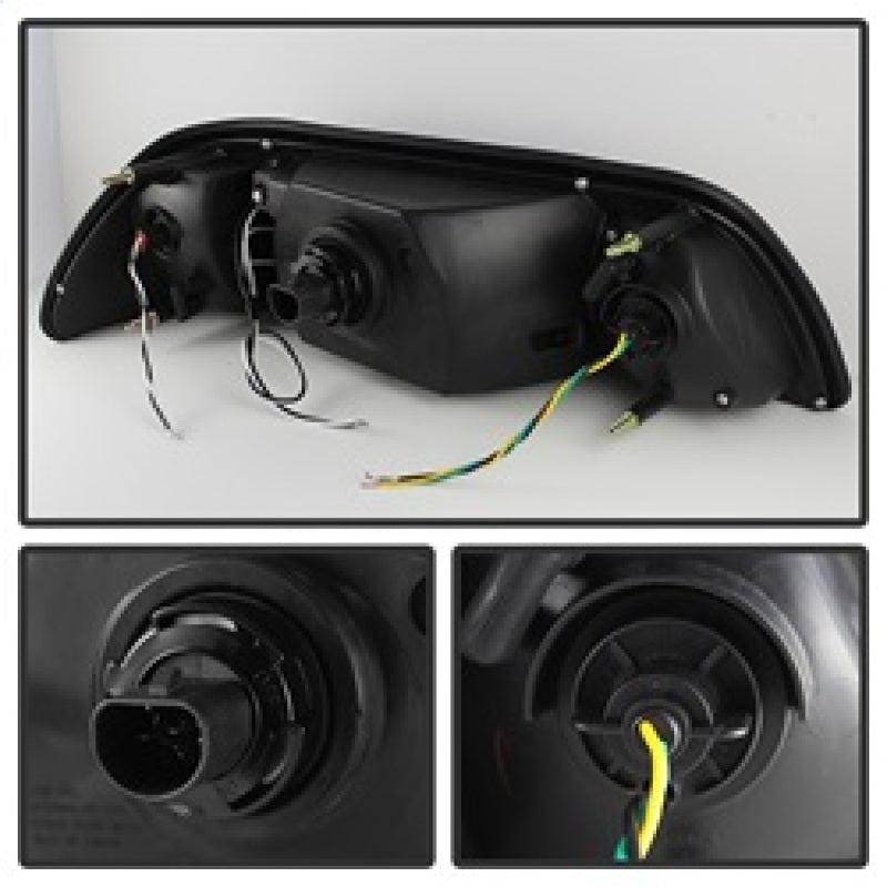 Spyder 5012531 fits Ford 87-93 Mustang 1PC LED (Replaceable LEDs)Crystal Headli