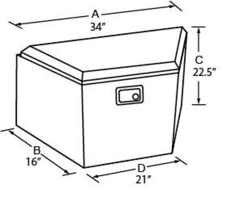 Tradesman 76234 Steel Trailer Tongue Storage Box (21in.) - Black