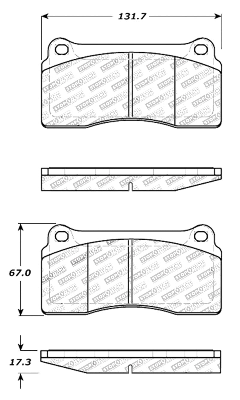 Stoptech 308.081 Street Touring 88-92 Ferrari F40 / 94-97 F50 Front & Rear Brake Pads