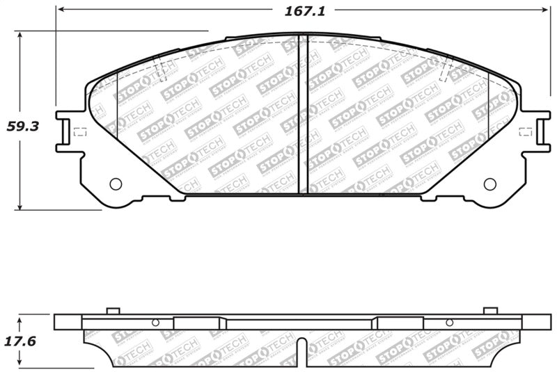 Stoptech 305.1324 Street Select Brake Pads w/Hardware - Front