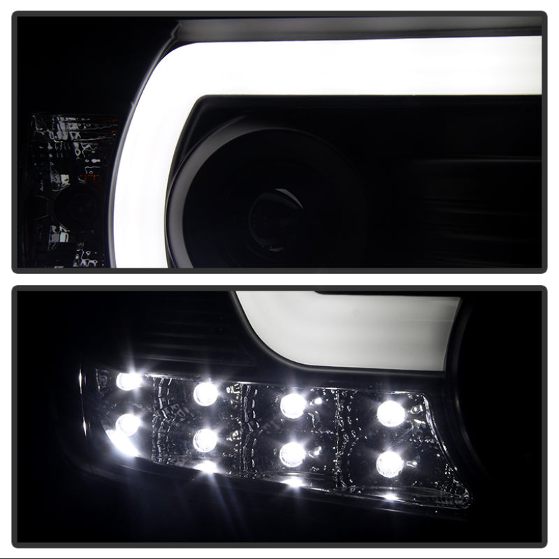Spyder 5080851 fits GMC 14-16 Sierra Projector Headlights Light Bar DRL Blk PRO