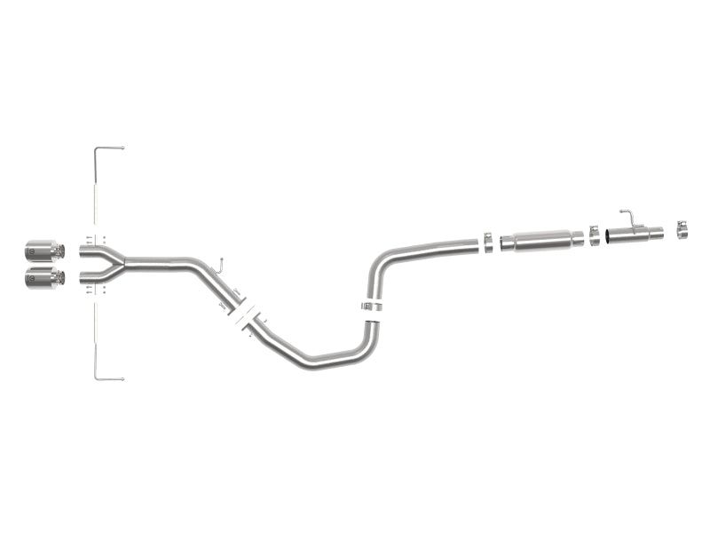 AFE 49-37011-P Exhaust Cat-Back 19-20 fits Hyundai Veloster 304SS Polished Dua