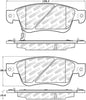 Stoptech 305.1287 Street Select 07-08 Infiniti G35/ 08-13 G37/ 14-16 Q60 Front Brake Pads w/ Hardware