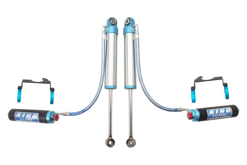 King 25001-186A Shocks 97+ fits Nissan Patrol Y61 Rr 2.5 Dia Shock Remote 2.5 Fin Res 0-2in Lift w/Adj/Brkt (Pair)