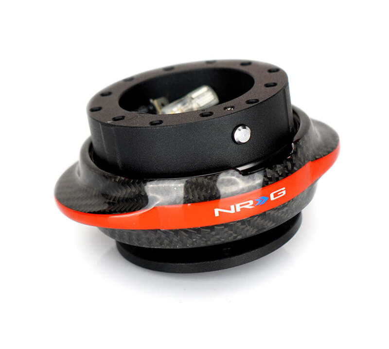 NRG SRK-220BK-CF/RD Quick Release Gen 2.2 - Black Body / Carbon Fiber Red Ring