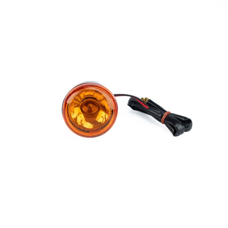 Bikers Choice 489938 Chrome Bullet Rear Turn Signal Amber Lens Dual Filament Re