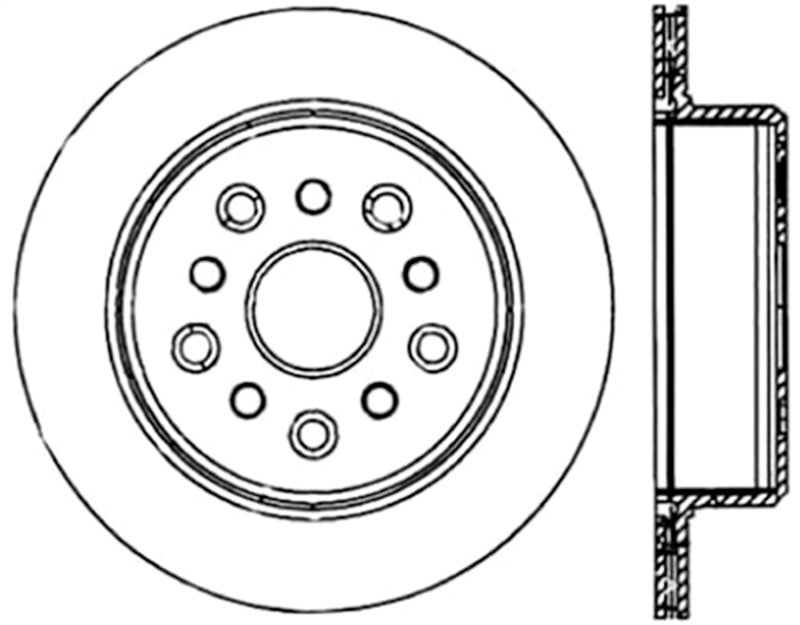 Stoptech 126.44105CSR Power Slot 5/93-98 Supra Turbo Rear Right SportStop CRYO Slotted Rotor