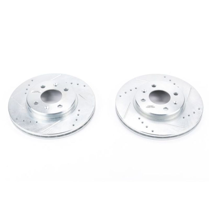 PowerStop fits Hyundai 12-17 Accent Front Evolution Drilled & Slotted Rotors -