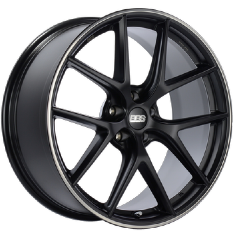 BBS CI0802BPO CI-R 20x11.5 5x112 ET40 Satin Black Polished Rim Protector Wheel -82mm PFS/Clip Required