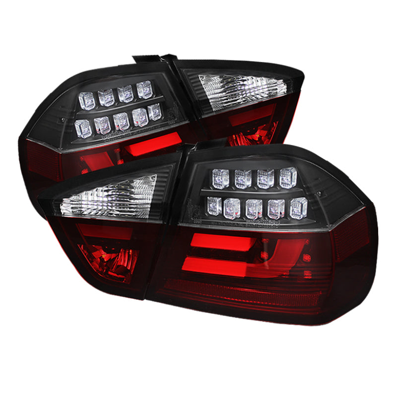 Spyder 5071958 fits BMW 06-08 E90 3-Series 4Dr LED Indicator LED Tail Lights Bl