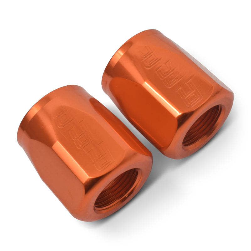 Russell 615534 Performance 2-Piece -8 AN Anodized Full Flow Swivel Hose End Sockets (Qty 2) - Orange