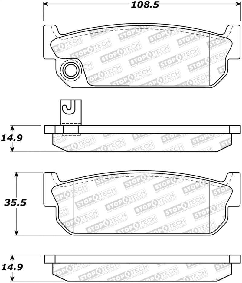 Stoptech 308.0481 Street Brake Pads