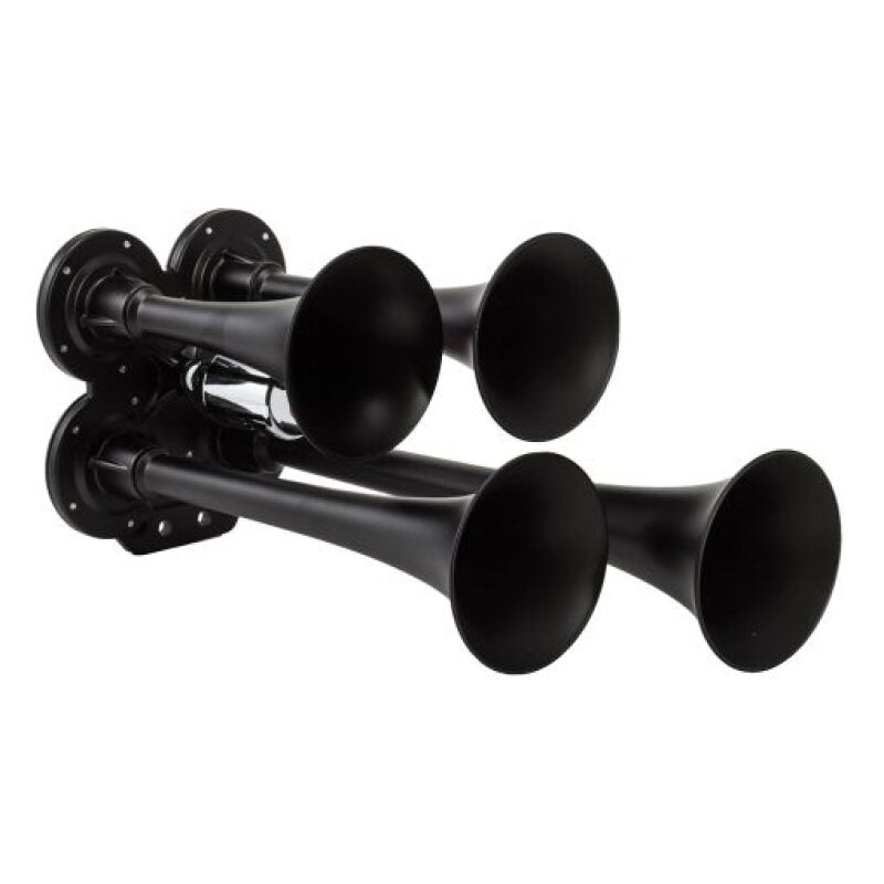 Kleinn 141-1 Black Quad Horn/ 12.5In/10In/7.5In/6In - XCR2.0 Coated Zinc Alloy