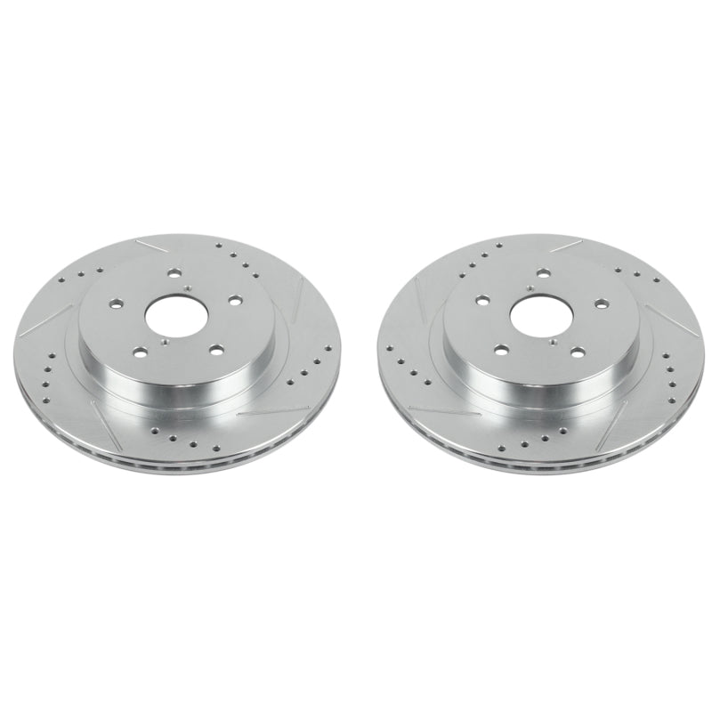 PowerStop fits Subaru 15-18 Legacy Rear Evolution Drilled & Slotted Rotors -