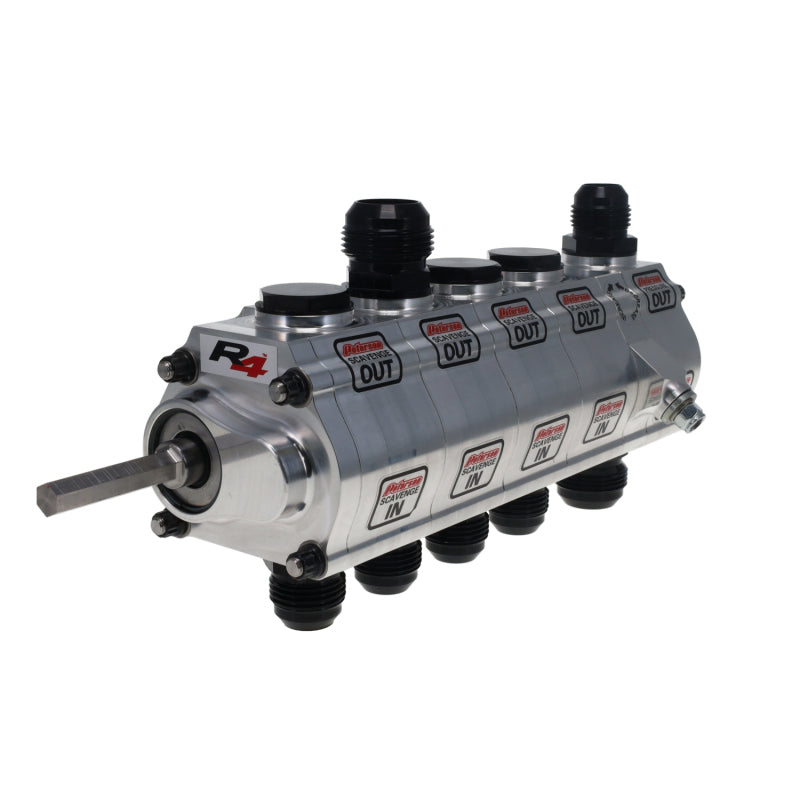 Peterson Fluid Systems 04-5064-HEX R4 5-Stage Oil Pump - Left Side Mount - Dr Rear Drive w/ Hex