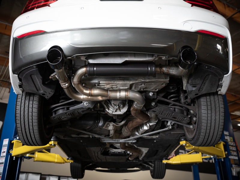 AFE 49-36348-B rce XP 3in to 2.5in 304 SS Axle-Back Exhaust w/ Black Tips 14-16