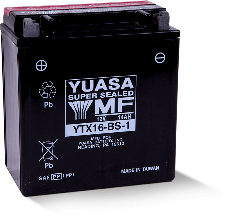 Yuasa YUAM32X61 YTX16-BS-1 Maintenance Free AGM 12 Volt Battery (Bottle Supplied)