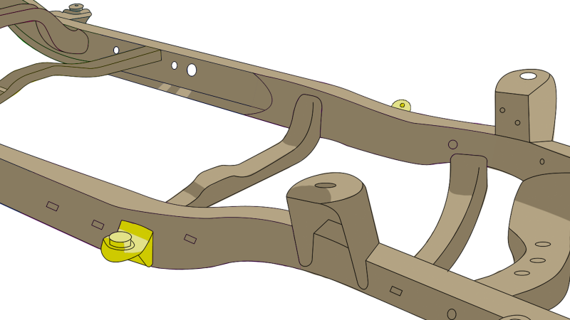 RustBuster RB8629R 2000-2006 fits Toyota Tundra Access Cab 6.5Ft Bed Front Body Mount Right Side