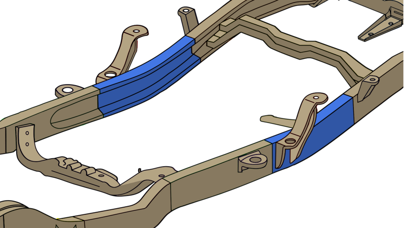 RustBuster RB7603L Leaf Spring Frame Section Left Side