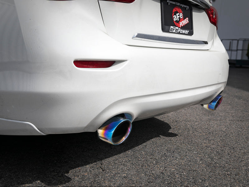 AFE 49-36132NM-L 2.5in 304 SS Cat-Back Exhaust System w/ Blue Flame Tips 16-18