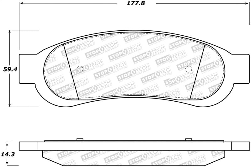 Stoptech 305.1334 Street Select Brake Pads - Front
