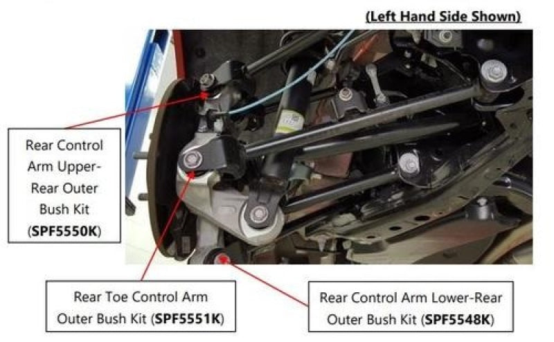 SuperPro SPF5548K 16-24 fits Mazda MX-5 Miata ND Rear Control Arm Lower-Rear Out