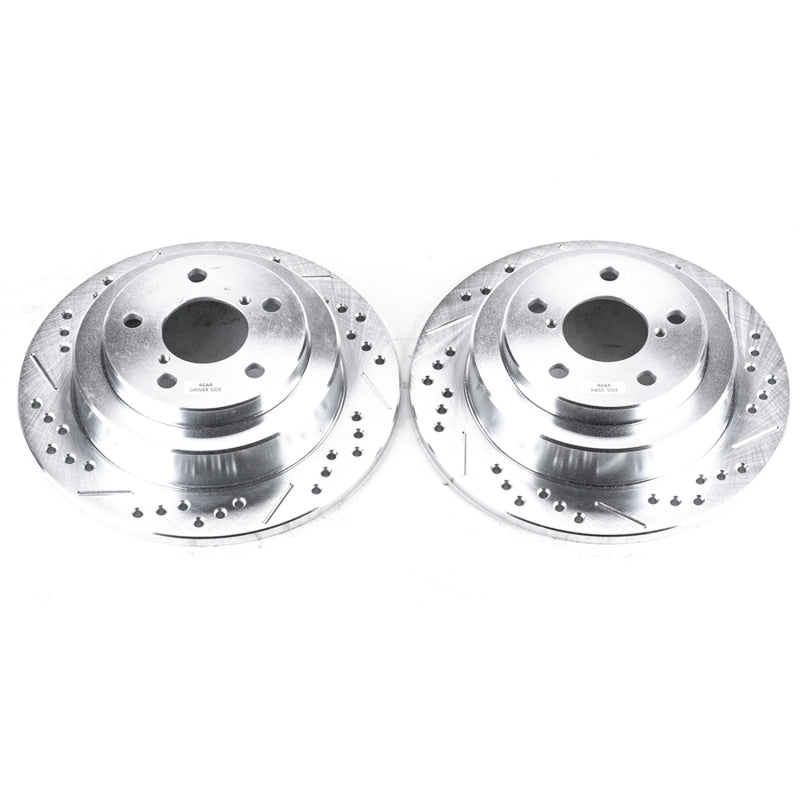 PowerStop fits Saab 05-06 9-2X Rear Evolution Drilled & Slotted Rotors - Pair