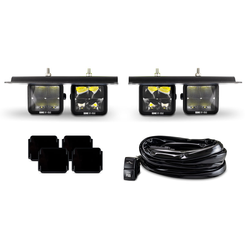 Borne Off-Road BNLT-BR-21M-FG4 2021+ fits Ford Bronco Direct Fit Pods - Modular Bumper - Kit of 4 - Fog